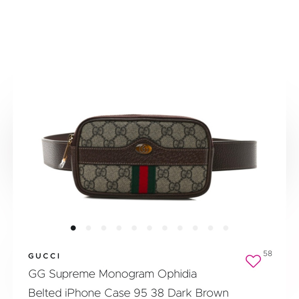 GG Supreme Monogram Ophidia belt bag